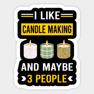 3 People Candle Making Candles Sticker